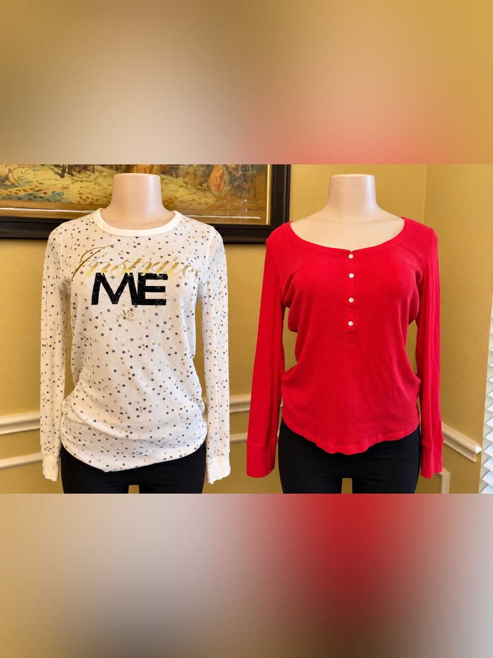 Bundle of two Victoria's Secret Thermal Henley’s